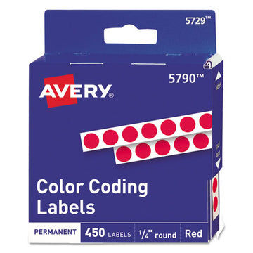 Avery® Handwrite-only Permanent Self-adhesive Round Color-coding Labels In Dispensers, 0.25" Dia., Yellow, 450-roll, (5792) freeshipping - TVN Wholesale
